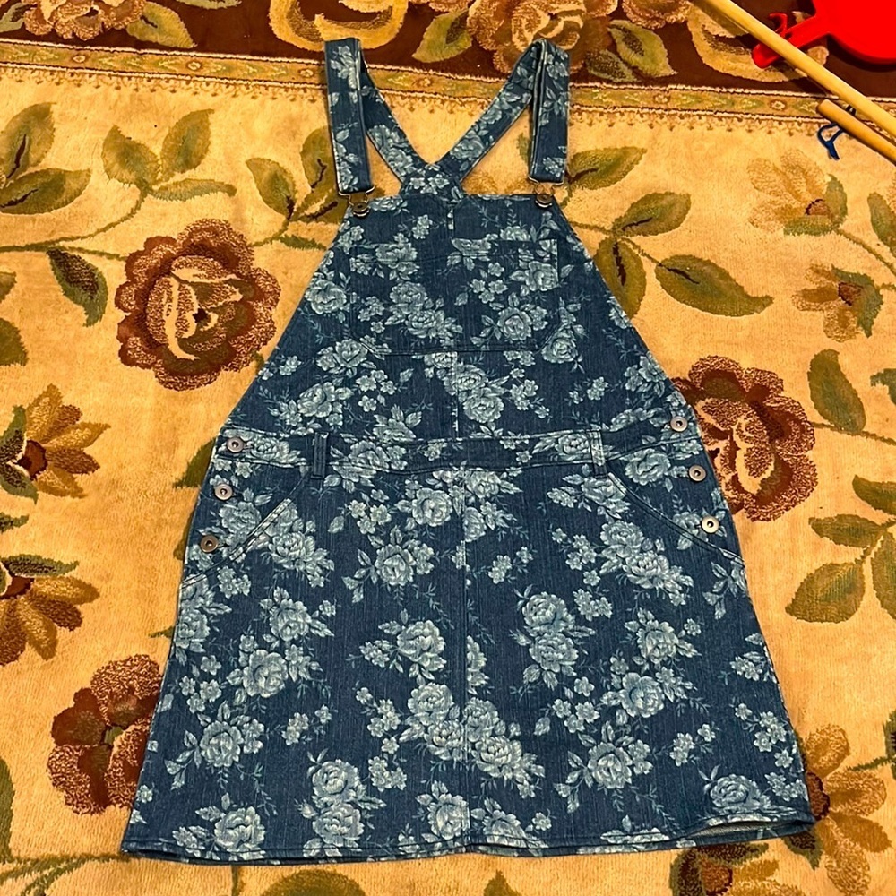 Dolce Vita denim floral overall dress